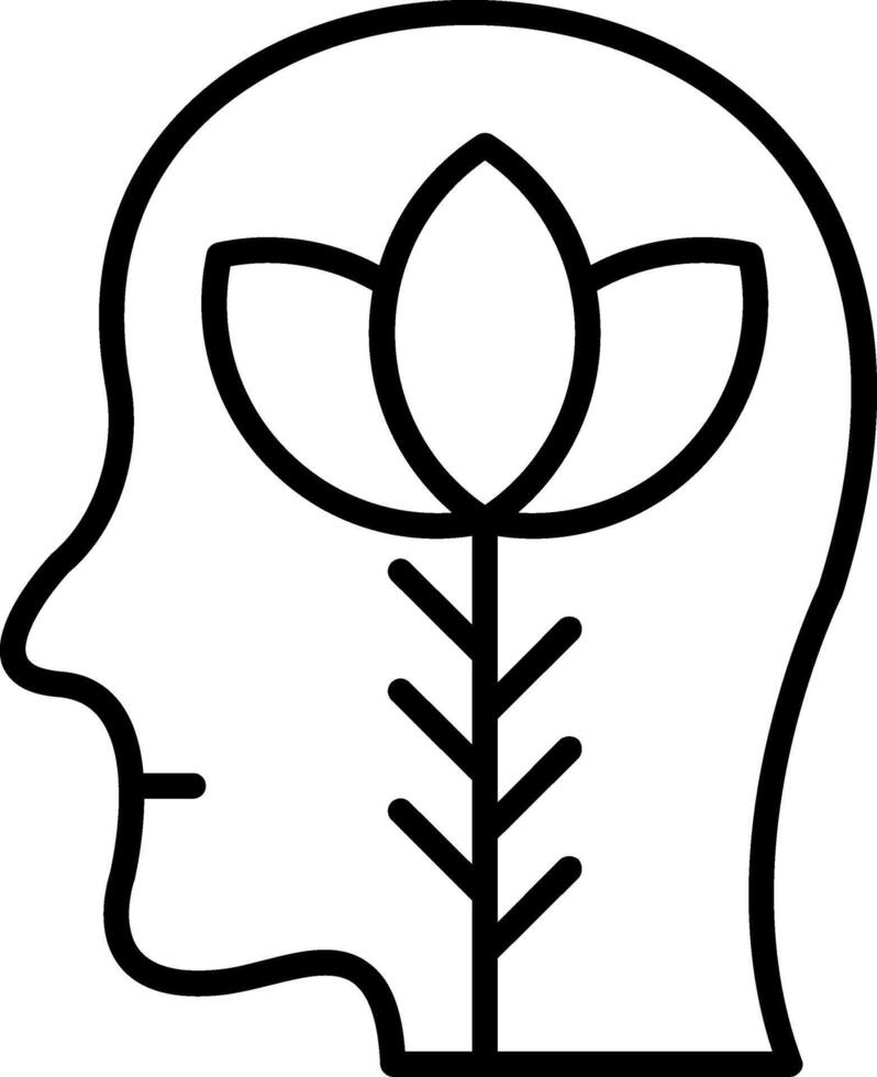 Mindfulness Line Icon vector