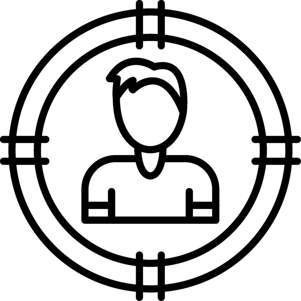 Target Audience Line Icon vector