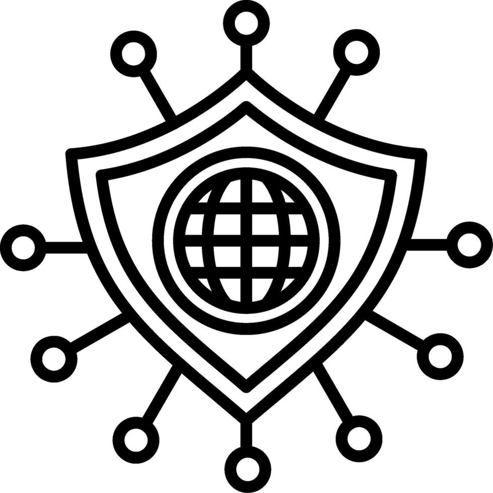 Security Line Icon vector
