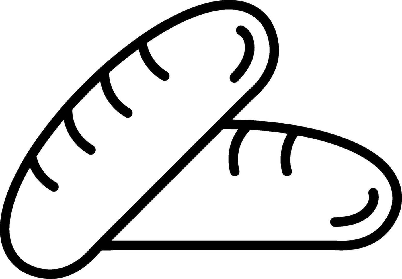 Whole Wheat Bread Line Icon vector