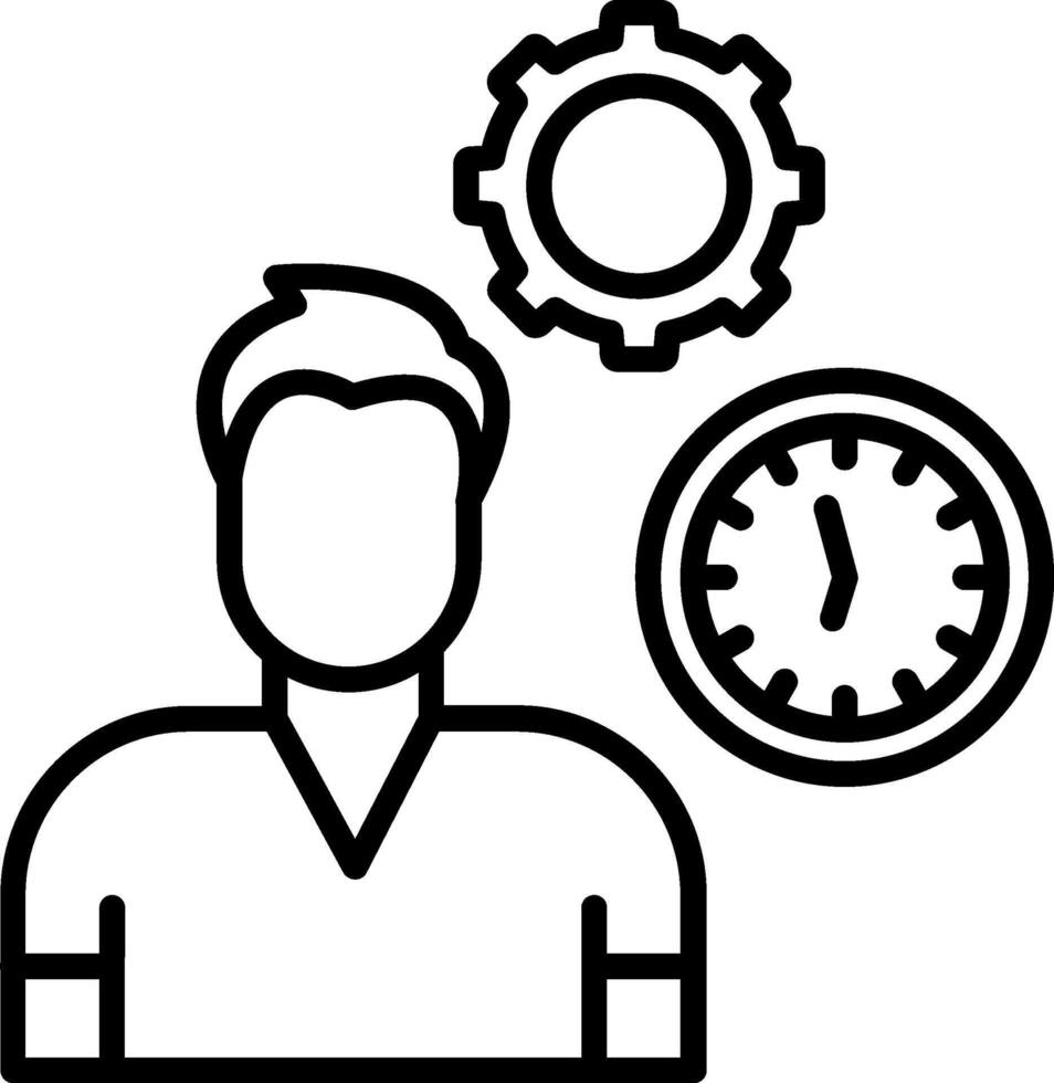 Worker Line Icon vector