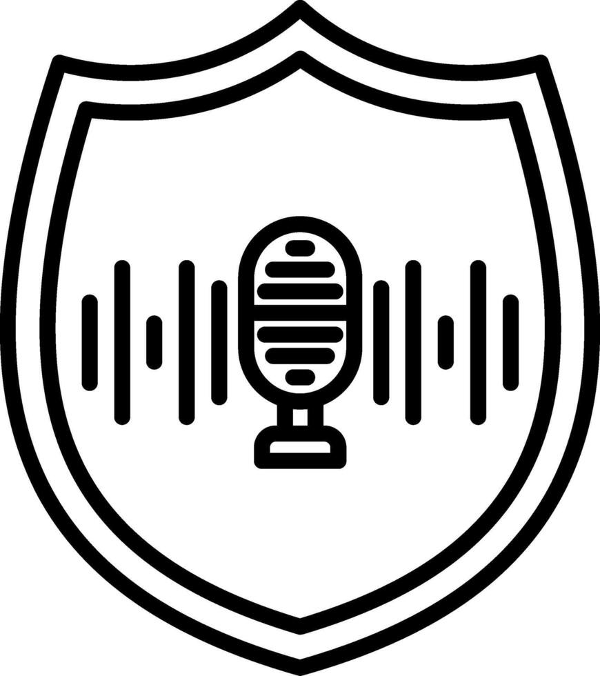 Voice Recognition Line Icon vector