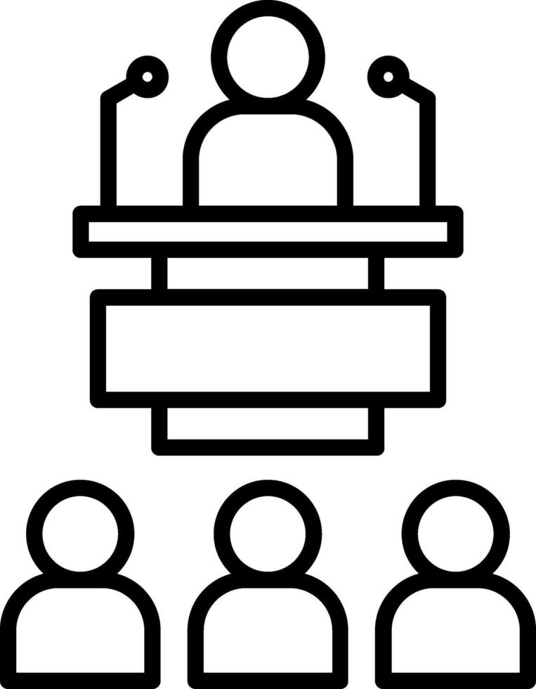 Coaching Line Icon vector