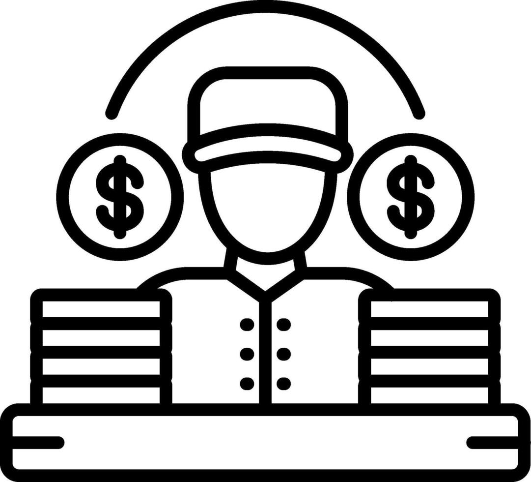 Businessman Line Icon vector
