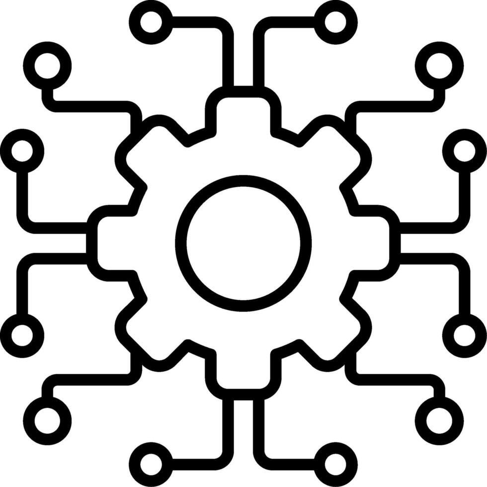 Networking Line Icon vector