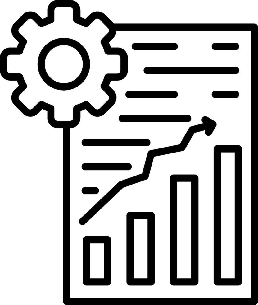 Report Line Icon vector