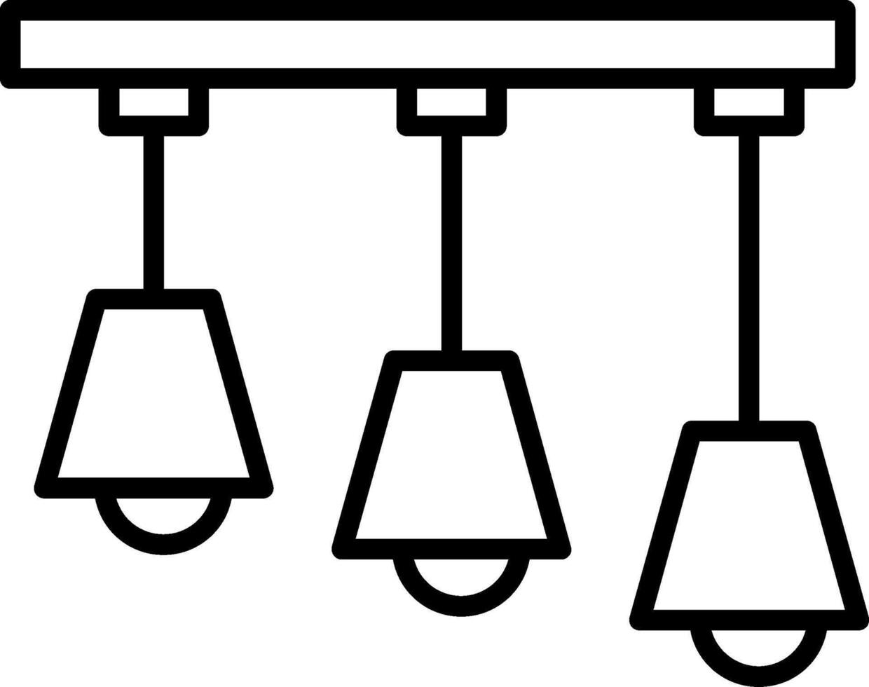 Chandelier Line Icon vector