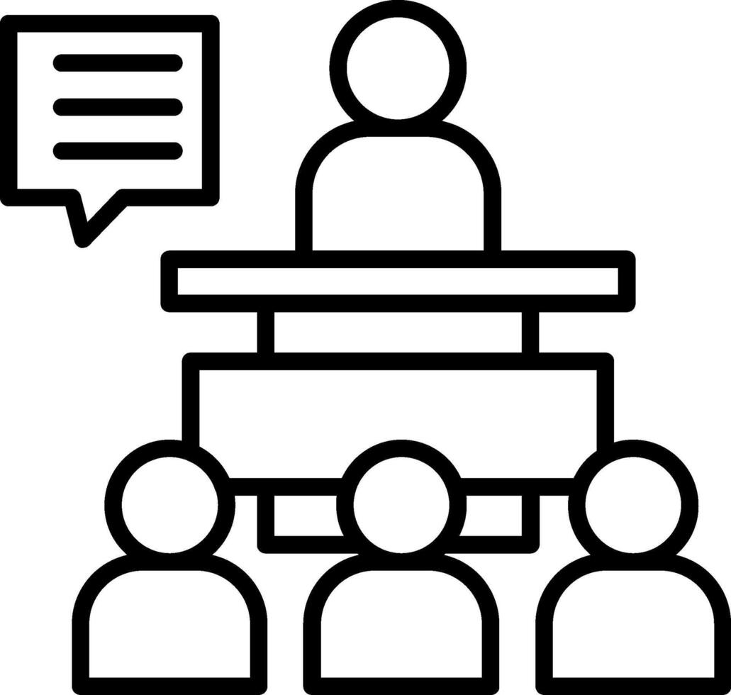 Conference Line Icon vector