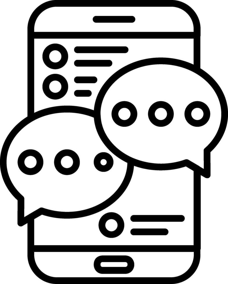 Chat Line Icon vector