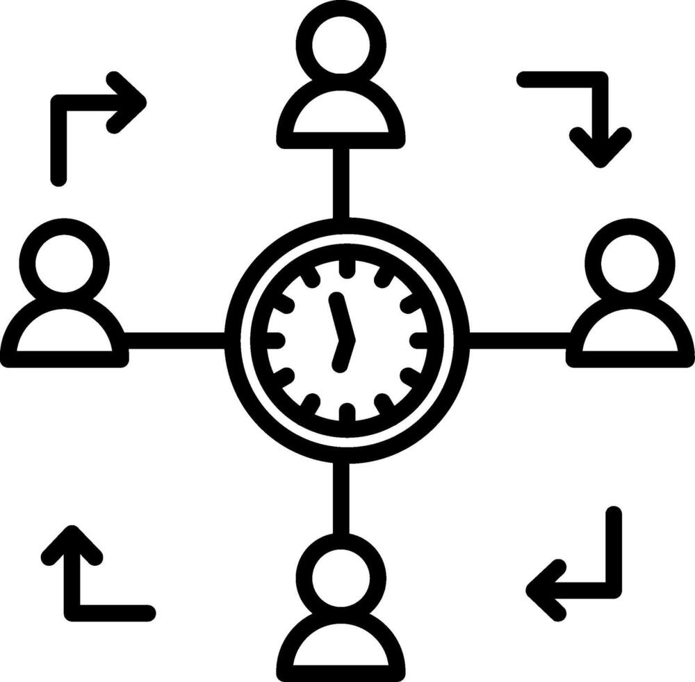Deadline Line Icon vector