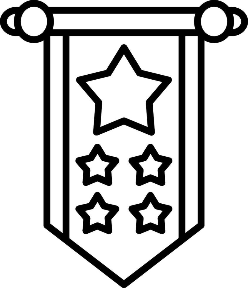 Flag Line Icon vector