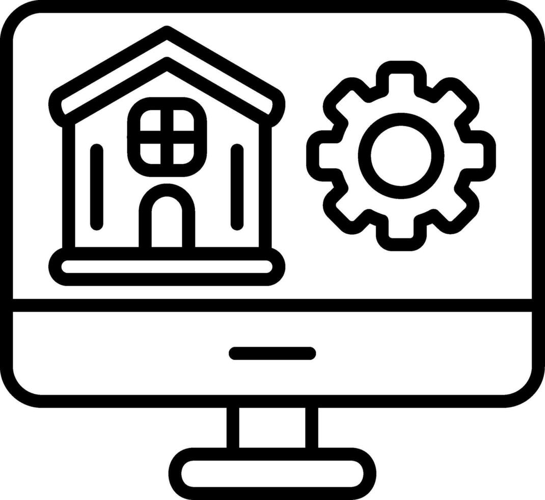 Monitor Line Icon vector
