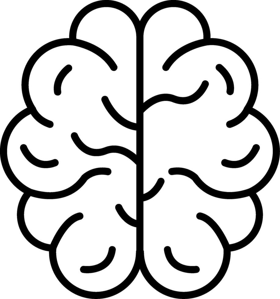 Brain Line Icon vector