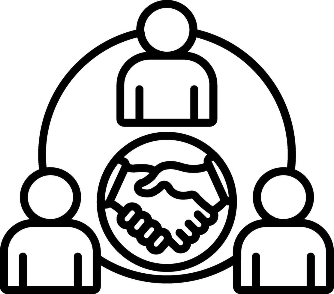 Collaboration Line Icon vector