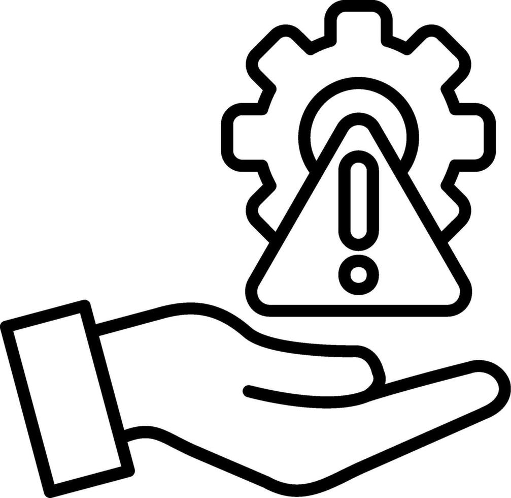 Risk Management Line Icon vector