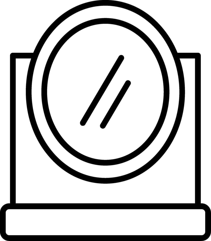 Mirror Line Icon vector