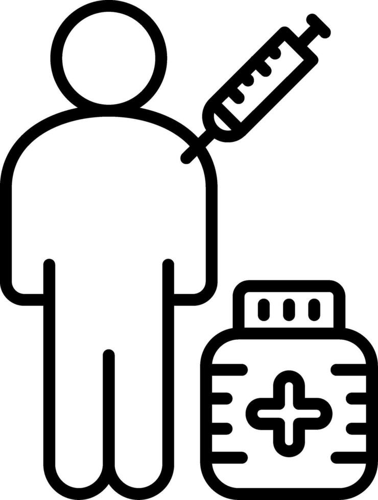 Vaccinations Line Icon vector