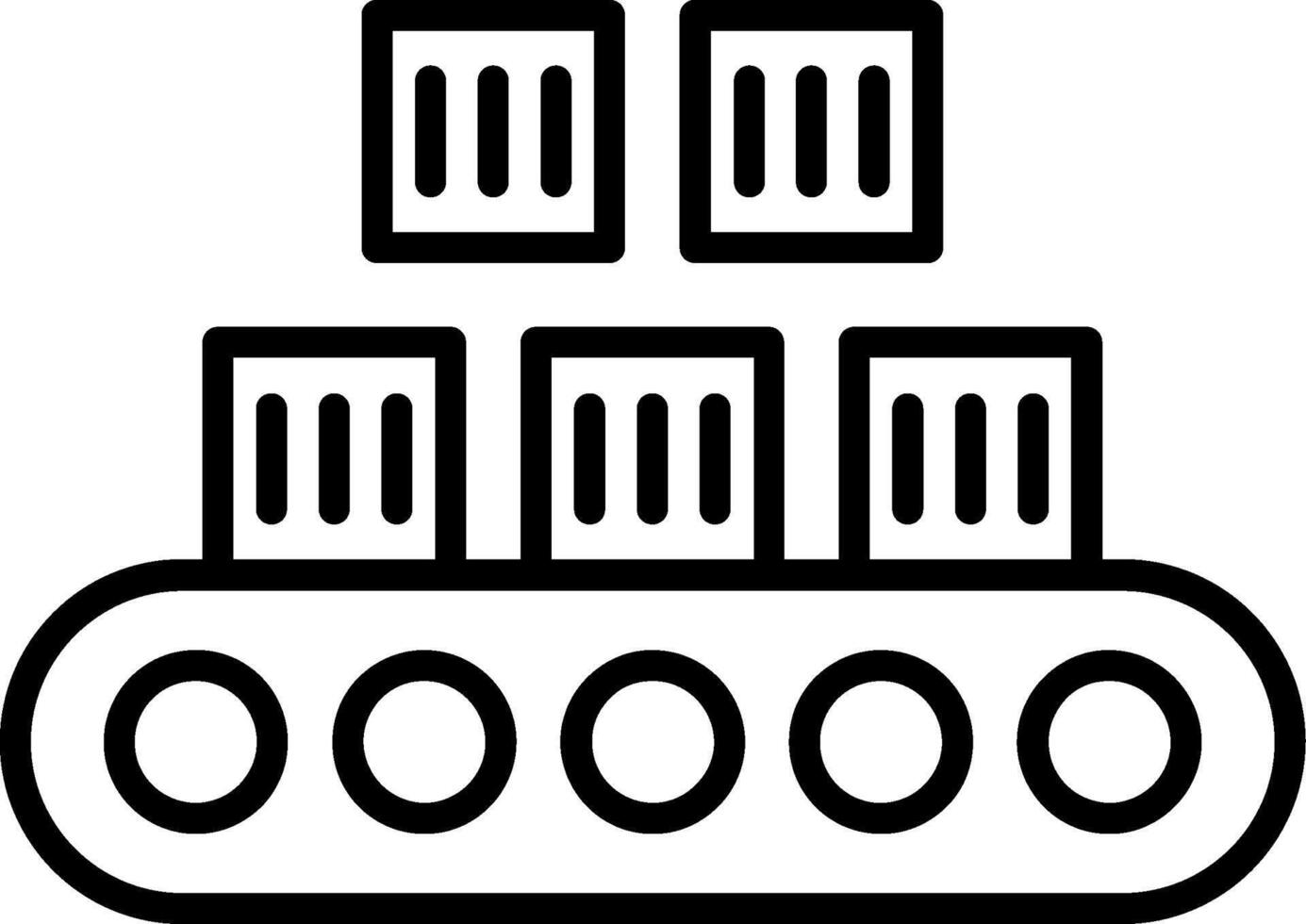 Conveyor Belt Line Icon vector