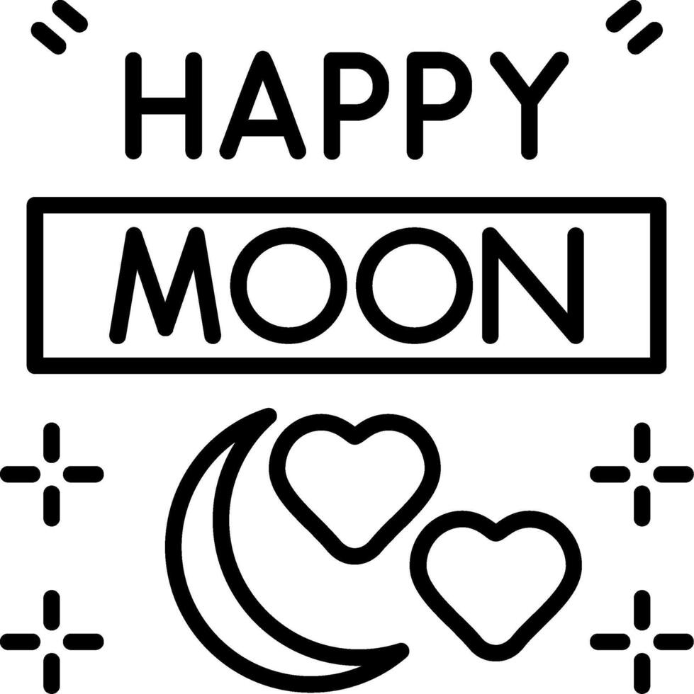 Moon Day Line Icon vector