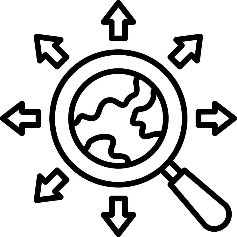 Research Line Icon vector