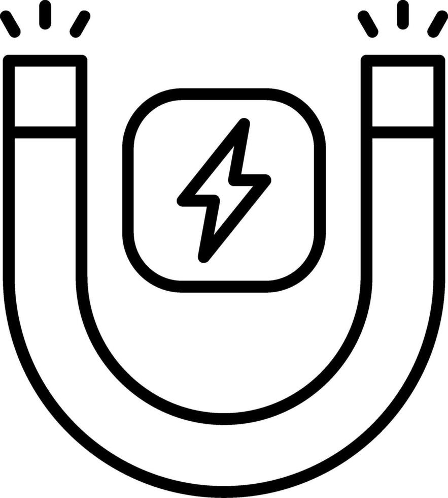 Magnet Line Icon vector