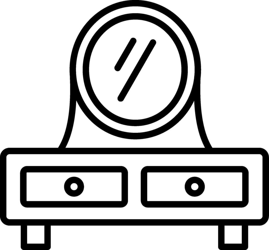Vanity Mirror Line Icon vector