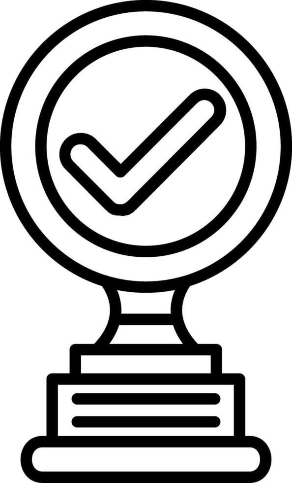 Trophy Cup Line Icon vector
