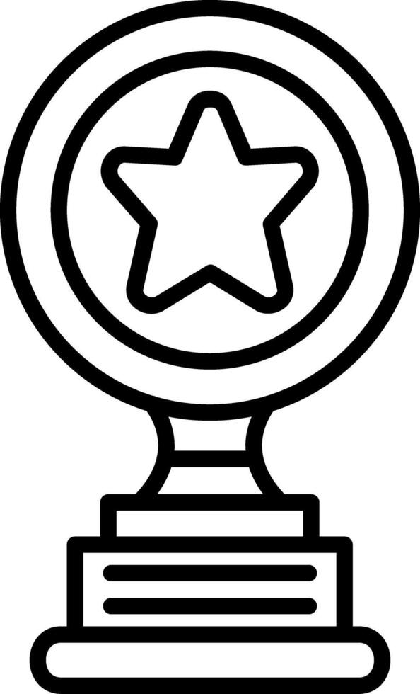 Trophy Star Line Icon vector
