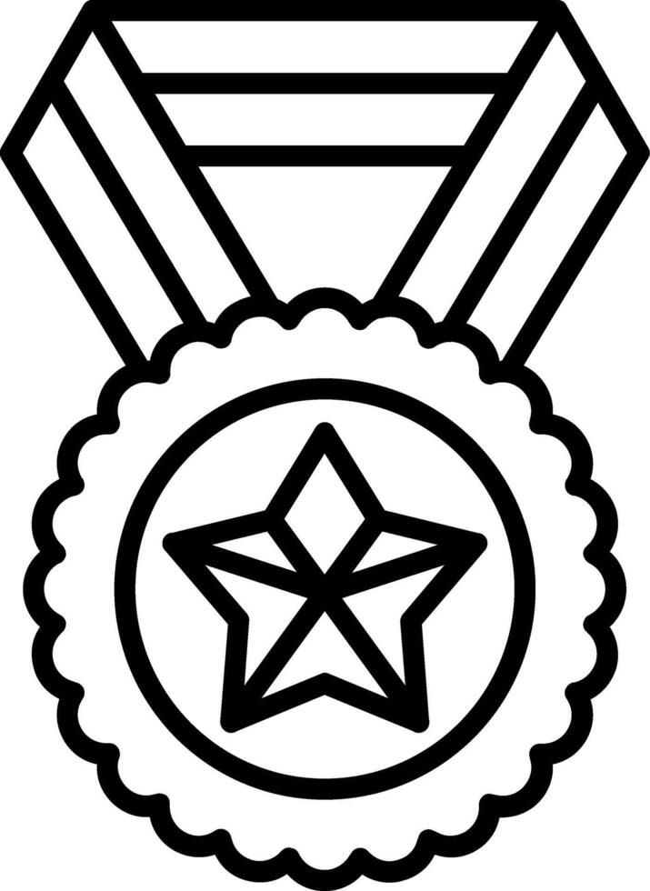 Medal Line Icon vector