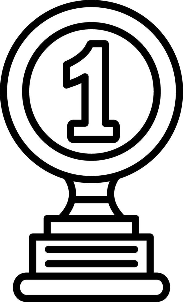 1st Prize Line Icon vector