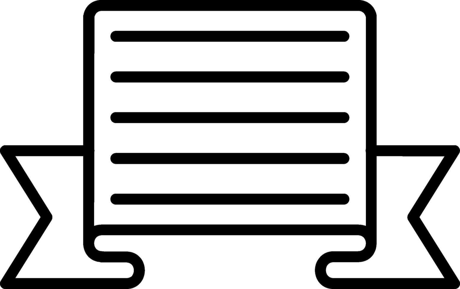 Ribbon Folds Line Icon vector