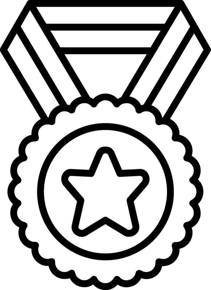 Medal Line Icon vector
