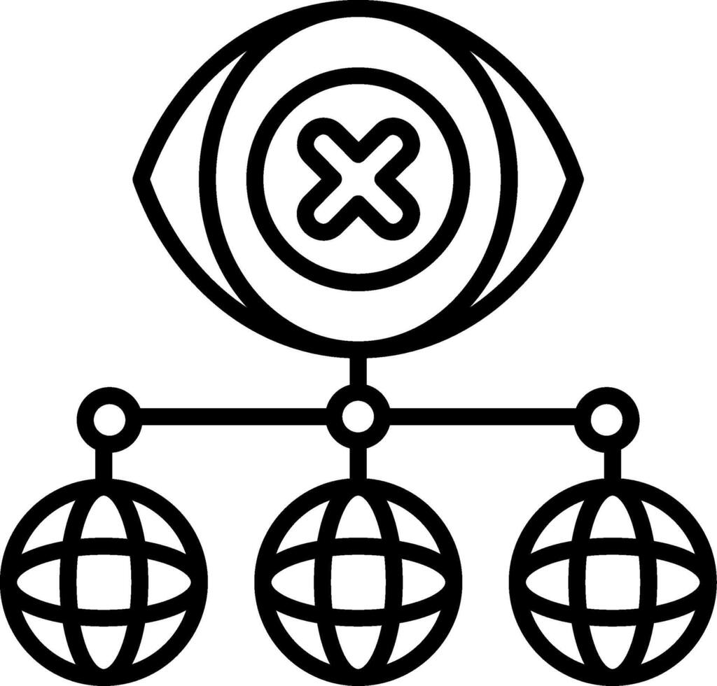 Virtual Private Network Line Icon vector