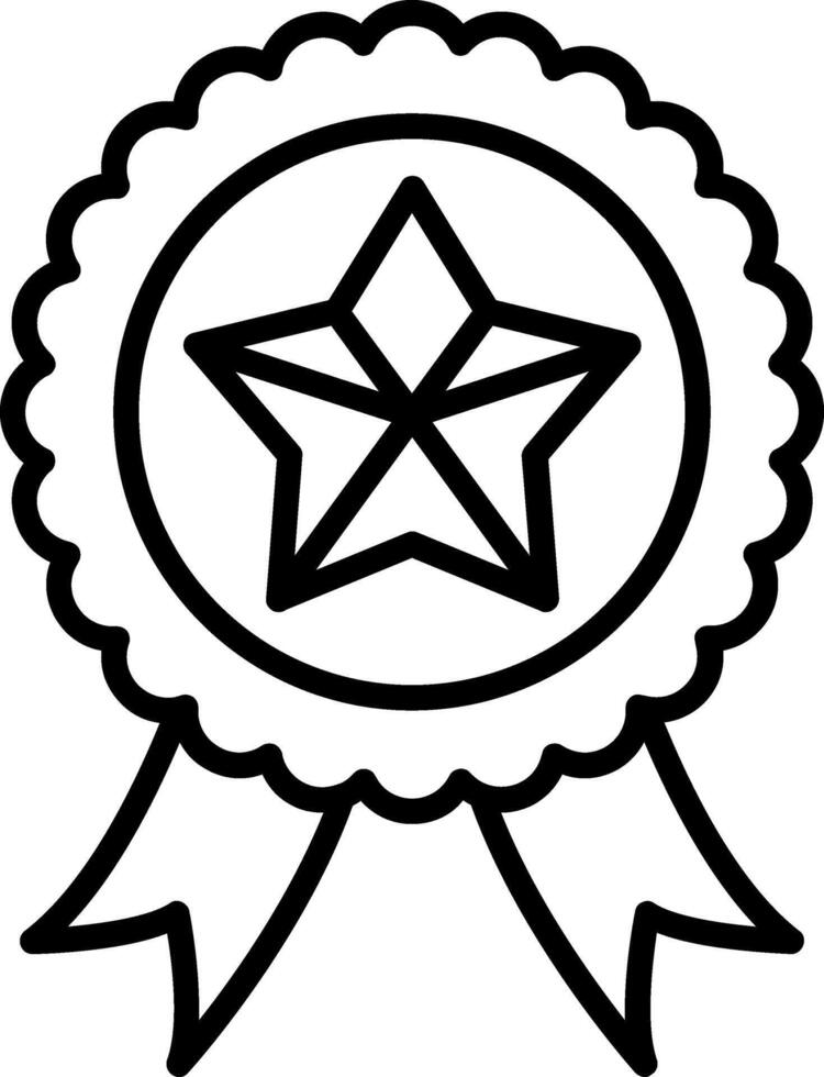Medal Line Icon vector