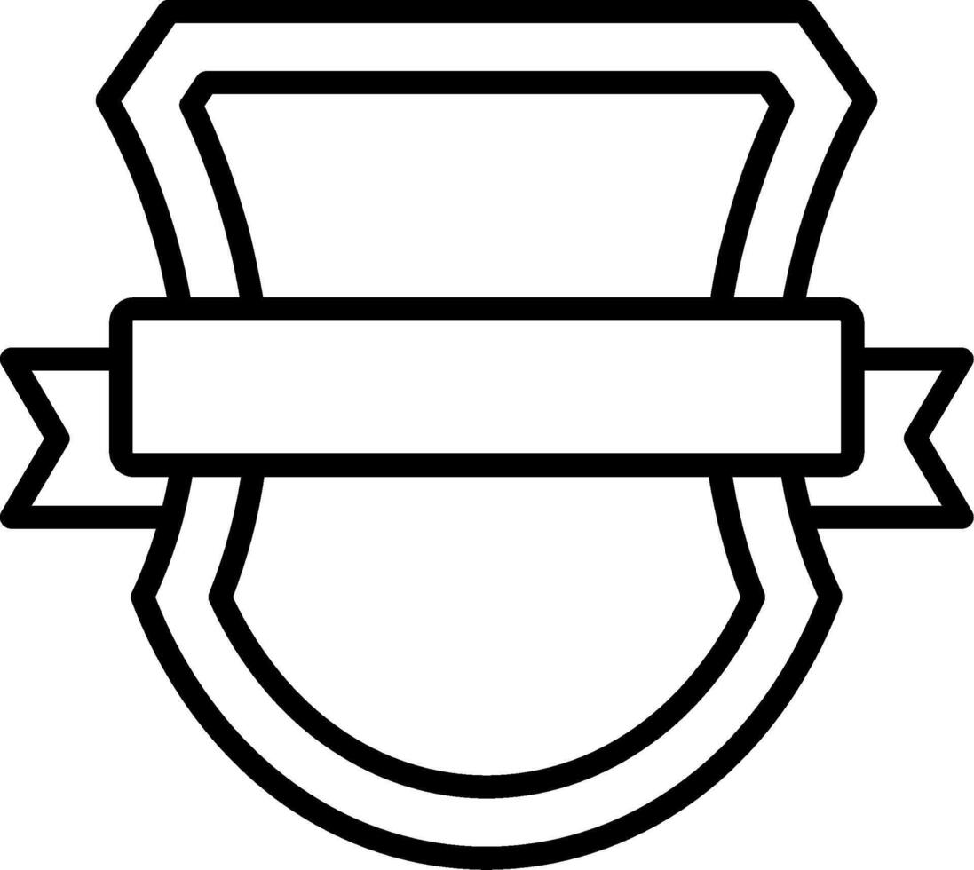 Shield Badge Line Icon vector
