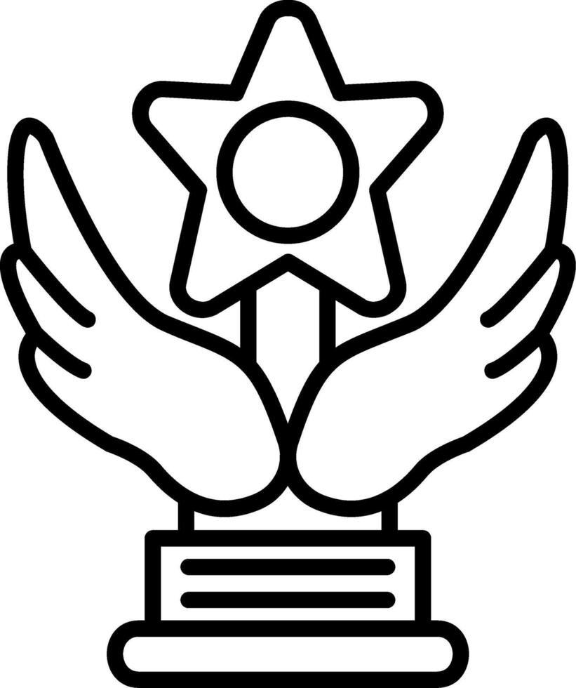 Trophy Cup Line Icon vector