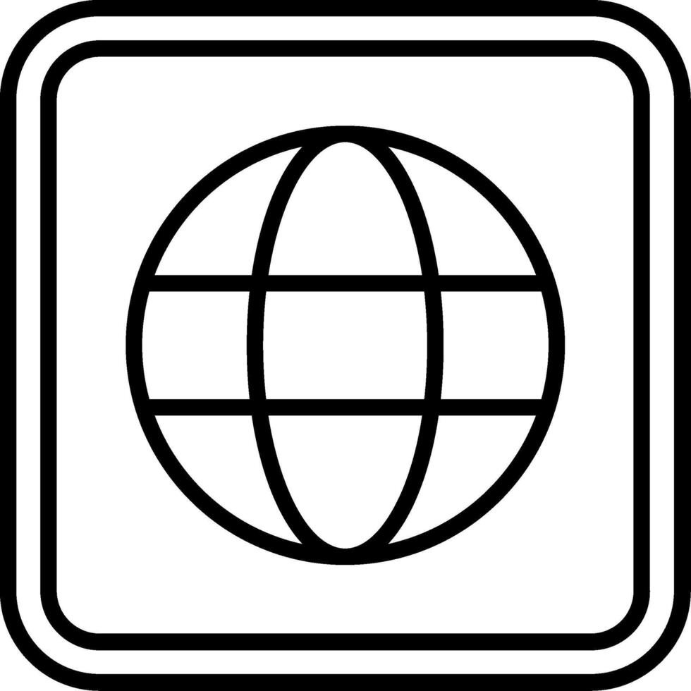 Globe Line Icon vector