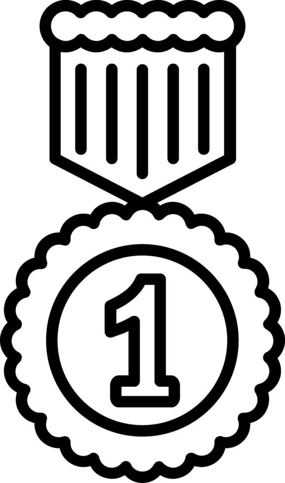 1st Prize Line Icon vector