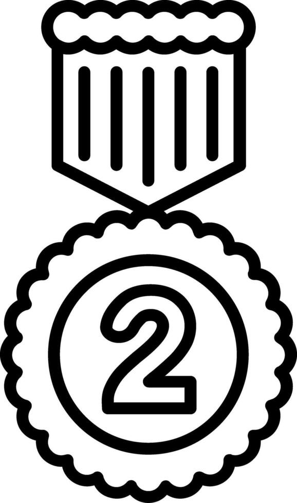 2nd Prize Line Icon vector