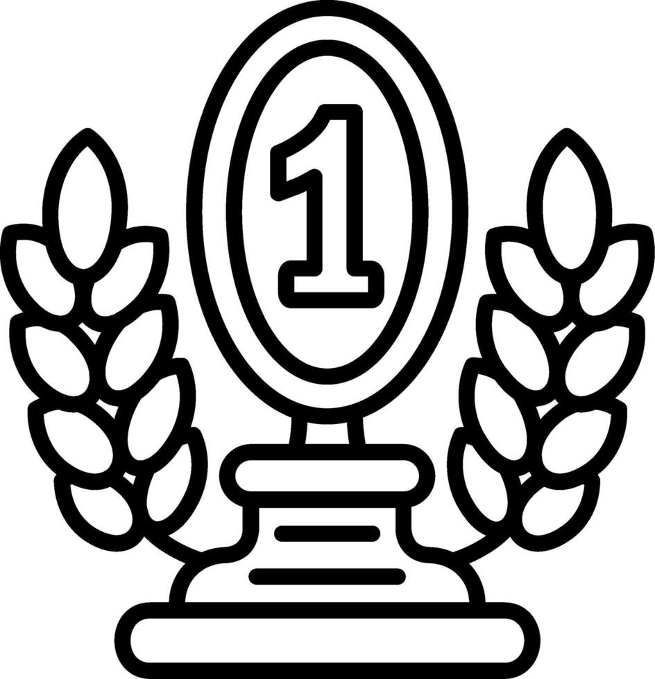 1st Prize Line Icon vector