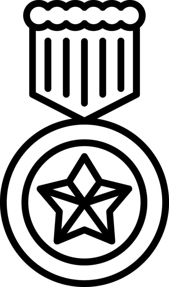 Medal Line Icon vector