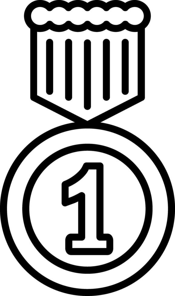 1st Prize Line Icon vector