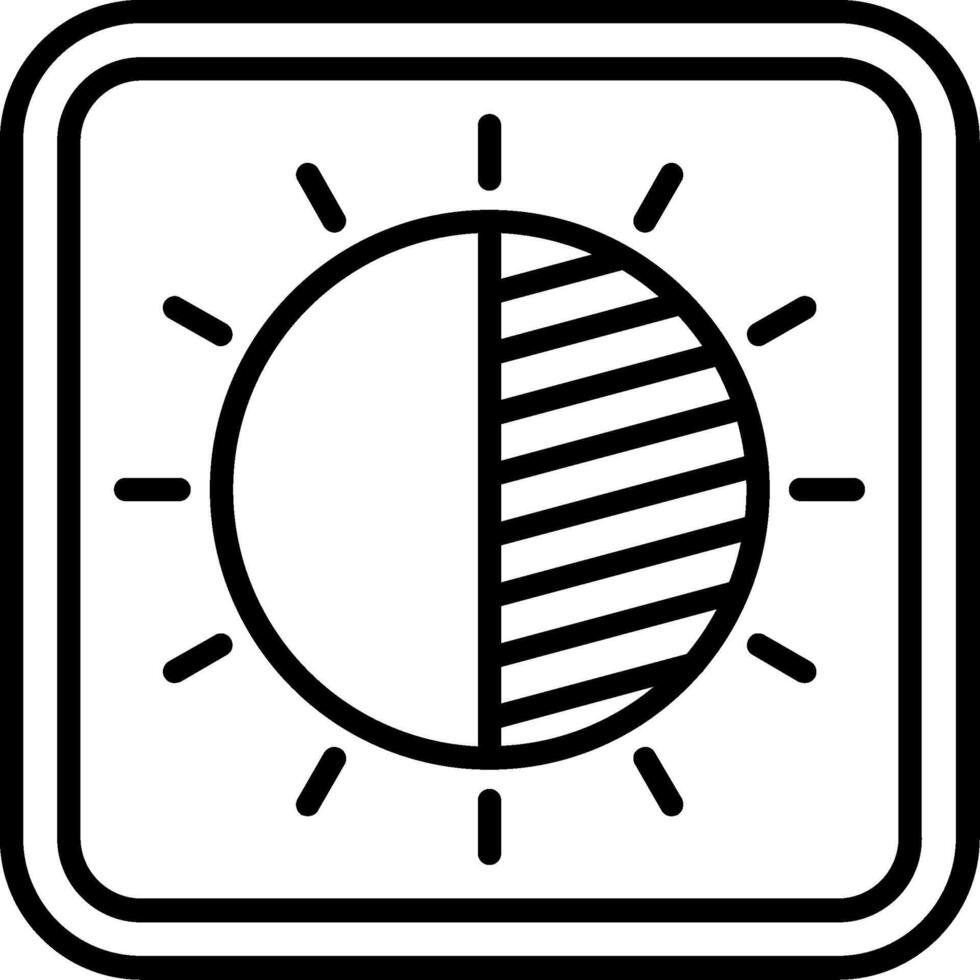 Contrast Line Icon vector