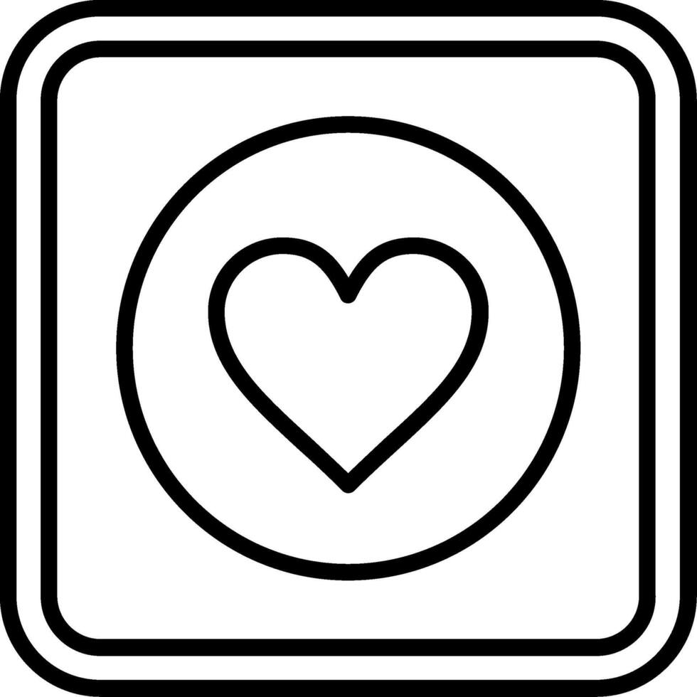 Heart Line Icon vector