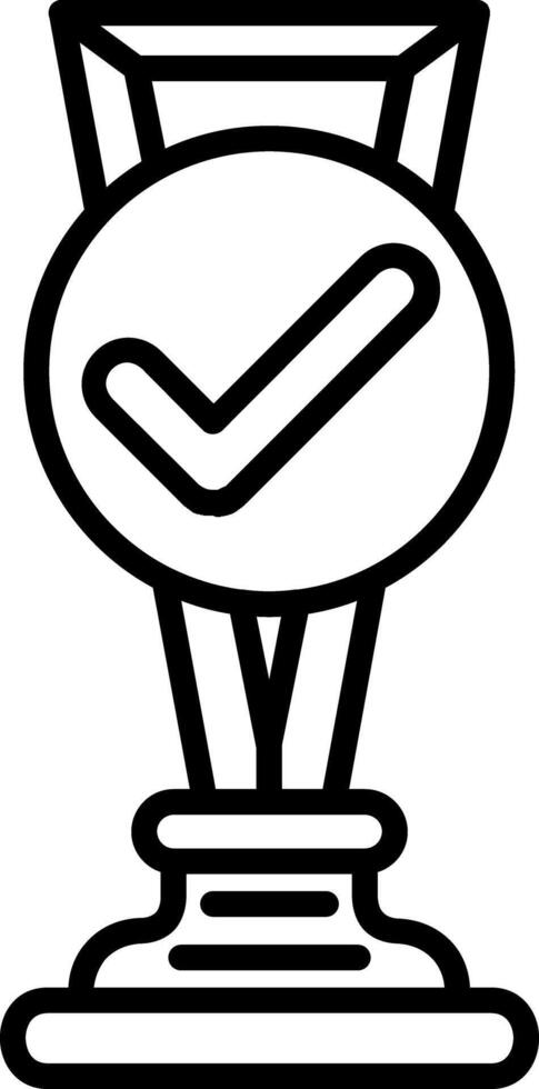 Trophy Cup Line Icon vector