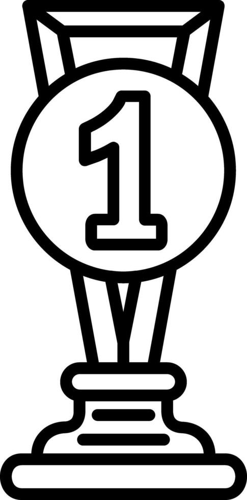 1st Prize Line Icon vector