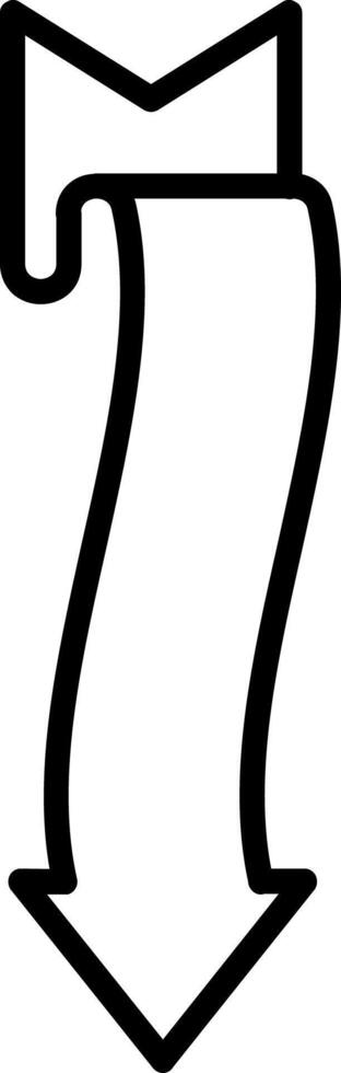 Down Arrow Line Icon vector