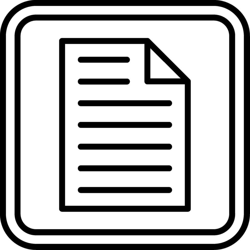Document Line Icon vector