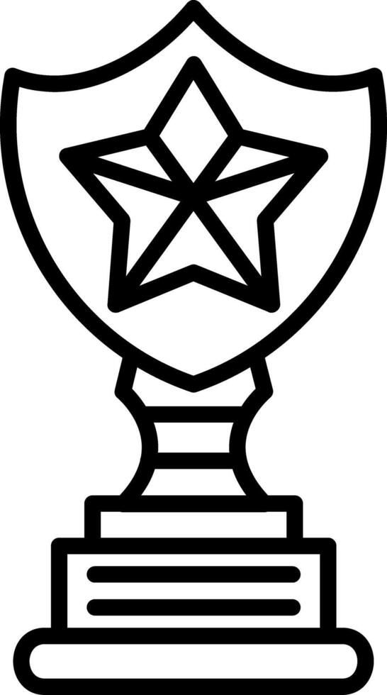 Trophy Star Line Icon vector