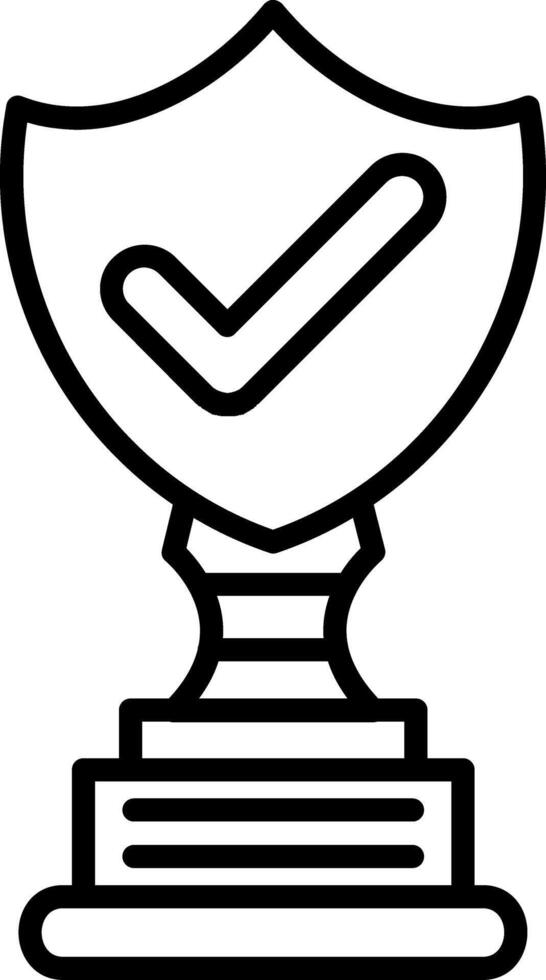 Trophy Cup Line Icon vector